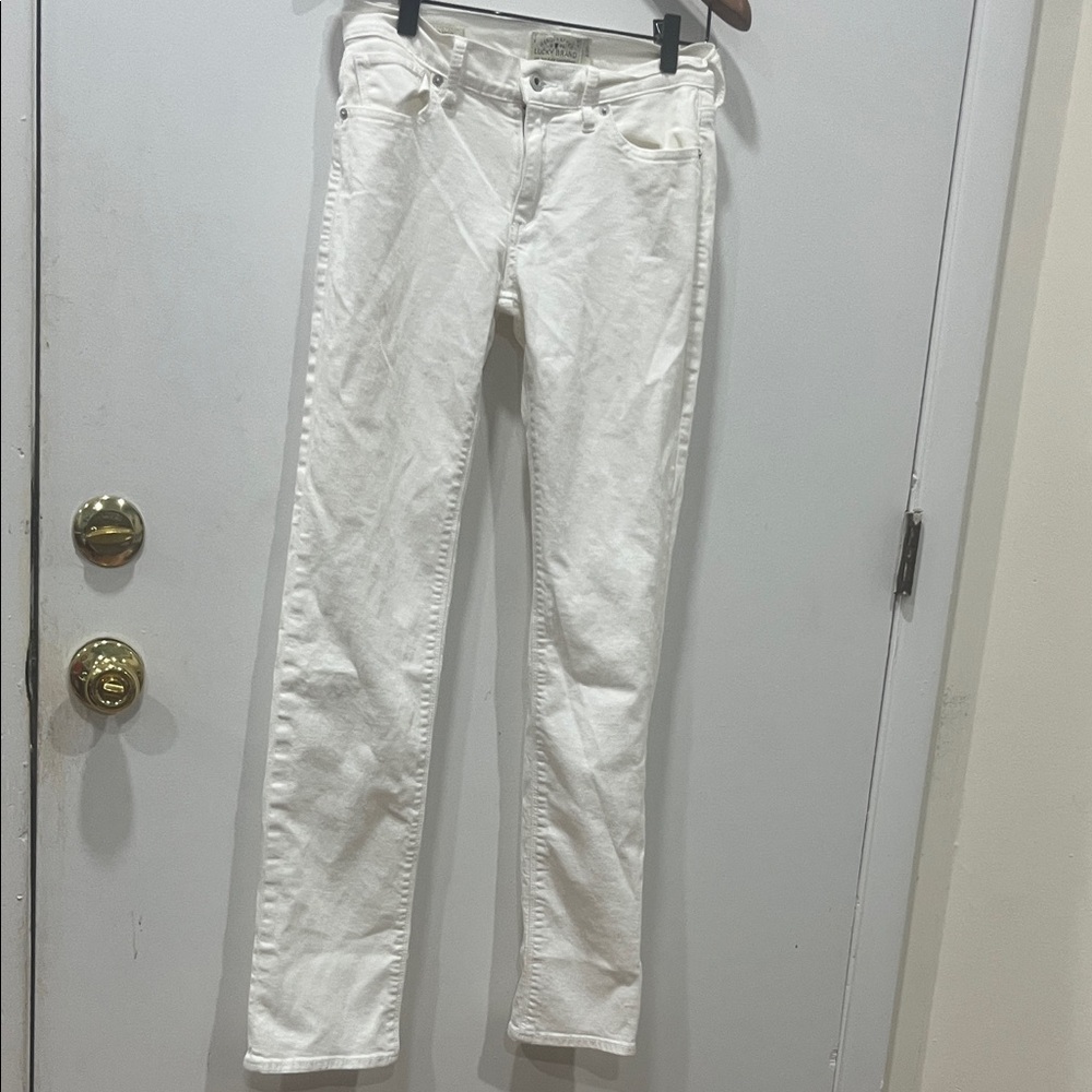Lucky Brand Women's Cream Straight Leg Jeans